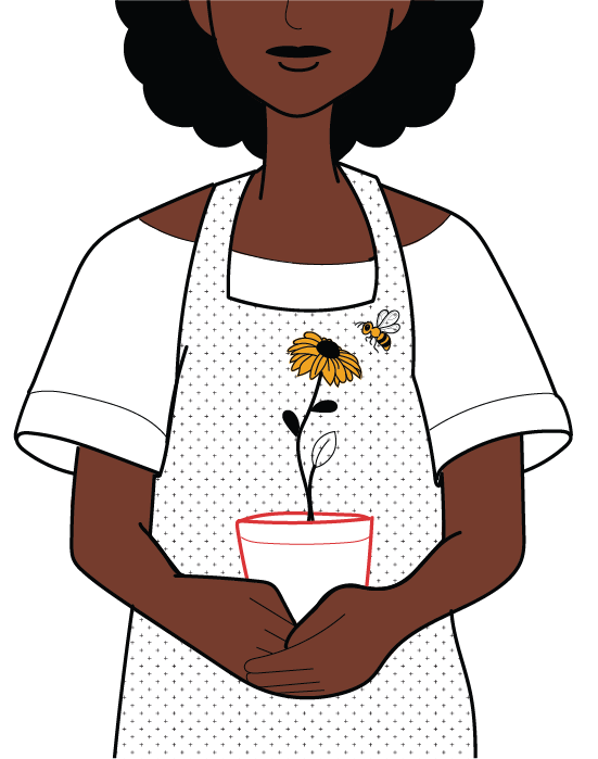 Lady with flower